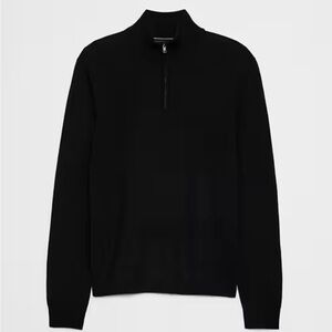 Banana Republic Men's Black Quarter-Zip Sweater